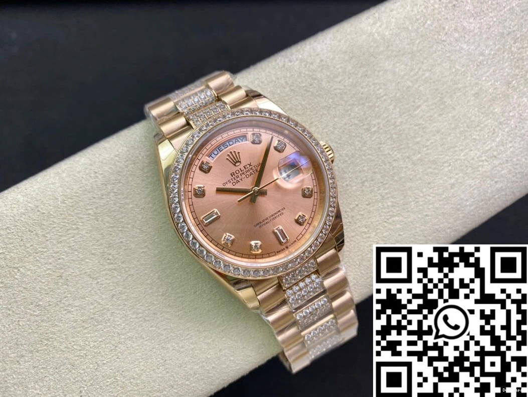 M128345RBR-0020 Gold EW Date Factory Rolex Day Rose 0414